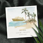 Serviette En Papier Rustic Tropical Beach Cruise Palm Mariage<br><div class="desc">Pour toute autre personnalisation ou tout autre élément correspondant,  n'hésitez pas à me contacter à l'adresse yellowfebstudio@gmail.com</div>