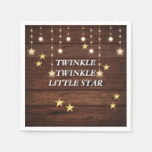 Serviette En Papier Rustic Twinkle Twinkle Little Star Baby shower (Devant)