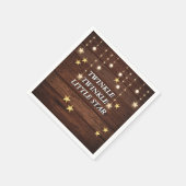 Serviette En Papier Rustic Twinkle Twinkle Little Star Baby shower (Coin)