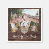 Serviette En Papier Rustic Vow Renouvellement Anniversaire Photo Colla (Devant)