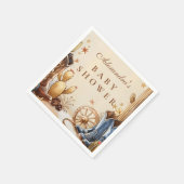 Serviette En Papier Rustic Western Cowboy Baby Shower (Coin)