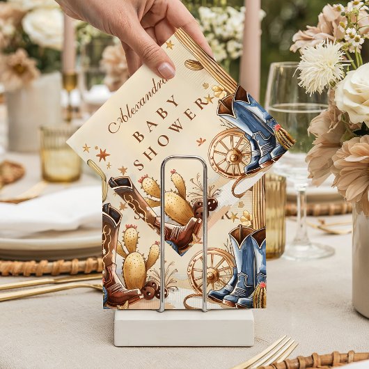 Serviette En Papier Rustic Western Cowboy Baby Shower