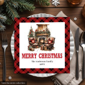 Serviette En Papier Rustic Western Red Plaid Party Paper Napkins