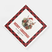 Serviette En Papier Rustic Western Tartan Christmas Party Napkins (Coin)