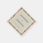 Serviette En Papier Rustic Wildflower Botanical Couples Shower Custom (Coin)