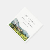 Serviette En Papier Rustic Winery Mariage paysage (Coin)