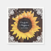 Serviette En Papier Rustic Wood Lace String (Devant)