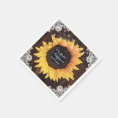 Serviette En Papier Rustic Wood Lace String (Coin)