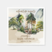Serviette En Papier Rustic Woodland Adventure Attend Boy Baby shower (Devant)