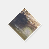 Serviette En Papier Rustic Woods Enchanted Forest & Lumières Mariage (Coin)
