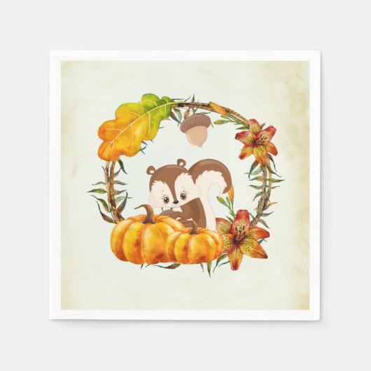 Serviette En Papier Rustic Wreath (Devant)