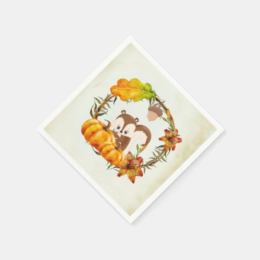 Serviette En Papier Rustic Wreath (Coin)