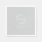 Serviette En Papier Rustic Wreath Mariage Rehearsal Party (Devant)