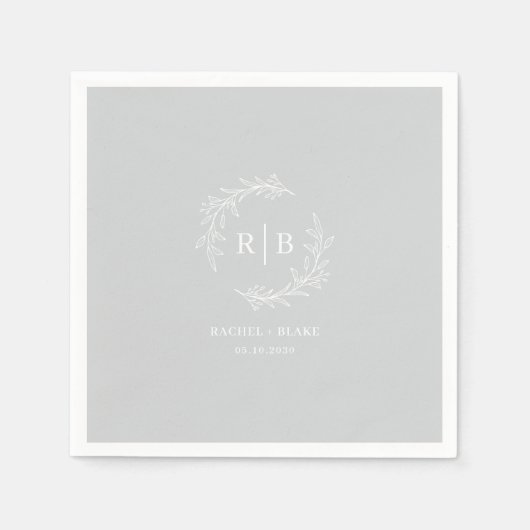 Serviette En Papier Rustic Wreath Mariage Rehearsal Party (Devant)