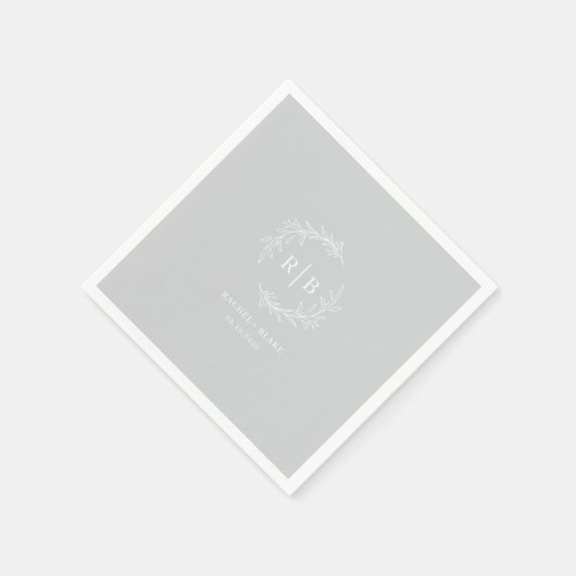 Serviette En Papier Rustic Wreath Mariage Rehearsal Party (Coin)