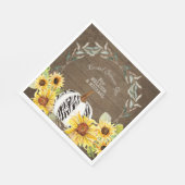 Serviette En Papier Rustic Zebra Citrouille Fête des mariées feuille d (Coin)