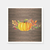 Serviette En Papier Rustique aquarelle automne Citrouille automne (Devant)