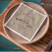 Serviette En Papier Rustique Artsy Mountain Mariage personnalisé