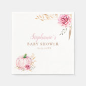 Serviette En Papier Rustique automne boho Citrouille bébé Fille douche (Devant)