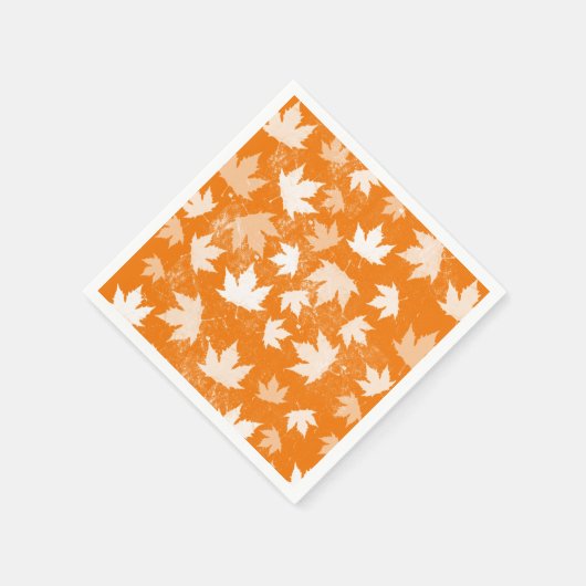 Serviette En Papier Rustique Automne Feuilles Motif (Coin)