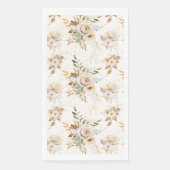 Serviette En Papier Rustique Automne Rose Aquarelle Botanique (Devant)