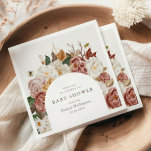 Serviette En Papier Rustique Boho Autumn Baby shower Papier Napkin