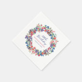 Serviette En Papier Rustique Boho Berry été Custom 100e anniversaire (Coin)