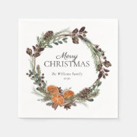 Rustique Boho séché Orange Wreath Joyeux Noël