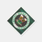 Serviette En Papier Rustique Bois Acclamations Bières Shenanigans (Coin)