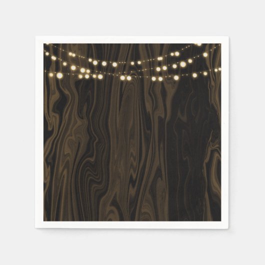 Serviette En Papier Rustique Brown lunettes à cordes de bois Whimsical (Devant)