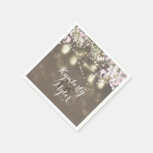 Serviette En Papier Rustique Burlap Lights Mason Jars Mariage (Coin)