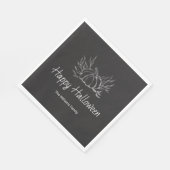 Serviette En Papier Rustique Chalkboard Halloween Party Simple Citroui (Coin)