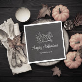 Serviette En Papier Rustique Chalkboard Halloween Party Simple Citroui