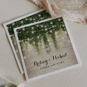 Serviette En Papier Rustique Château de Pierre Église String Mariage