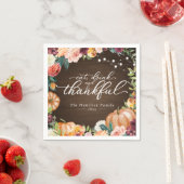 Serviette En Papier Rustique Chic Automne Floral Thanksgiving Dîner (En situation)