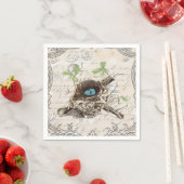 Serviette En Papier rustique chic pays botanique nid (En situation)