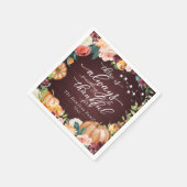 Serviette En Papier Rustique Chute Florale Thanksgiving Dîner Napkin (Coin)