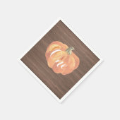 Serviette En Papier Rustique Citrouille Automne Premier anniversaire d (Coin)