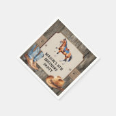 Serviette En Papier Rustique Cowboy Horseback équitation fête d'annive (Coin)