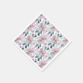 Serviette En Papier Rustique Dusty Rose Floral verdure (Coin)
