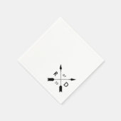 Serviette En Papier rustique et bohème | Flèche croisée | Mariage pers (Coin)