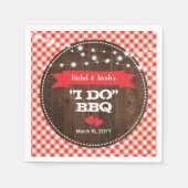 Serviette En Papier Rustique Fête de fiançailles barbecue de la série (Devant)