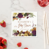 Serviette En Papier Rustique floral élégant baby shower automne (En situation)