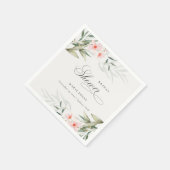 Serviette En Papier Rustique Flush Greenery Fête des mariées de Bunch  (Coin)