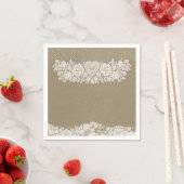 Serviette En Papier Rustique Kraft & Ferme Décor Champêtre (En situation)