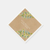 Serviette En Papier Rustique Kraft Fresh Meadow Green (Coin)