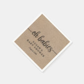 Serviette En Papier Rustique Kraft Oh Babies Twins Douche personnalisé (Coin)