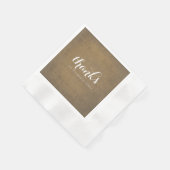 Serviette En Papier Rustique Kraft Print - Merci Famille Thanksgiving (Coin)
