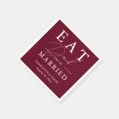 Serviette En Papier Rustique manger boire et être marié Mariage de Bou (Coin)