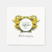 Serviette En Papier Rustique Mariage Acacia Wattle (Devant)